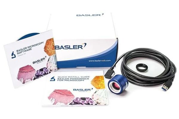 Basler PowerPack for Microscopy with Microscopy pulse 1.2 MP