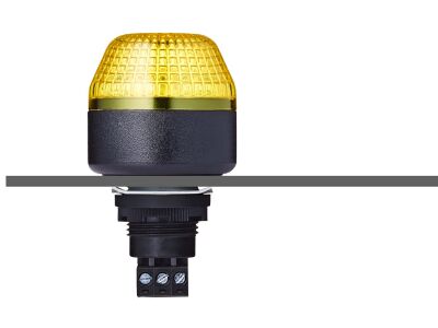 IBM M22 panel mount LED steady/flashing beacon yellow 24 V AC/DC IP65 & UL Type 4/4x/13 