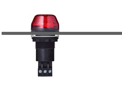 IBS M22 panel mount LED steady/flashing beacon red 110-120 V AC IP65 & UL Type 4/4x/13 