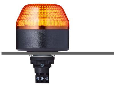 ICL M22 panel mount LED multi strobe beacon orange 24 V AC/DC IP65 & UL Type 4/4x/13 