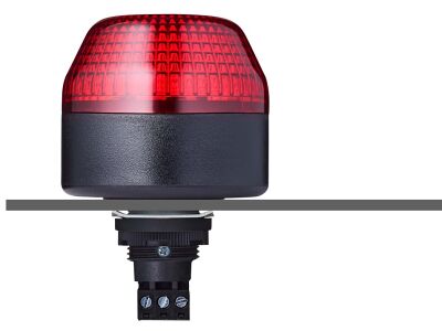 ICL M22 panel mount LED multi strobe beacon red 24 V AC/DC IP65 & UL Type 4/4x/13 