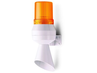 KLL Mini horn signal beacon orange 24 V AC IP43 & NEMA type 2 92 dB 